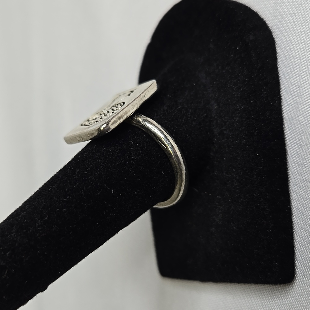 Mushroom Silver Tone Ring, Size 6.5 - Picture 2 of 7